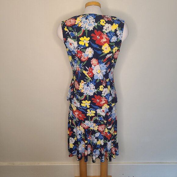 Chaps Floral Sleeveless Top and Skirt Set - Picture 2 of 9